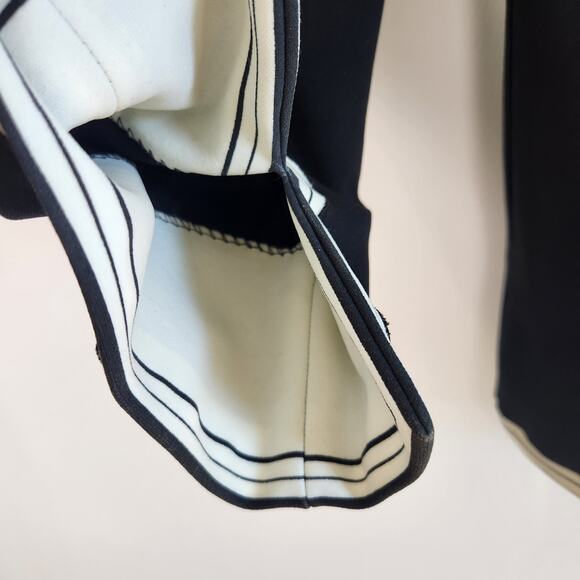 60s Slit Capris Pants Mr Dino Black & White Elastic 10 - Picture 8 of 10